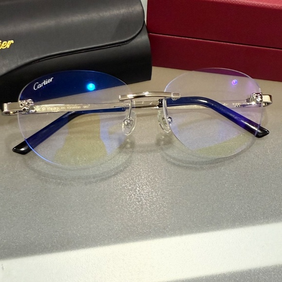 Cartier Other - Cartier Glasses Clear Rimless Lenses Great Condition